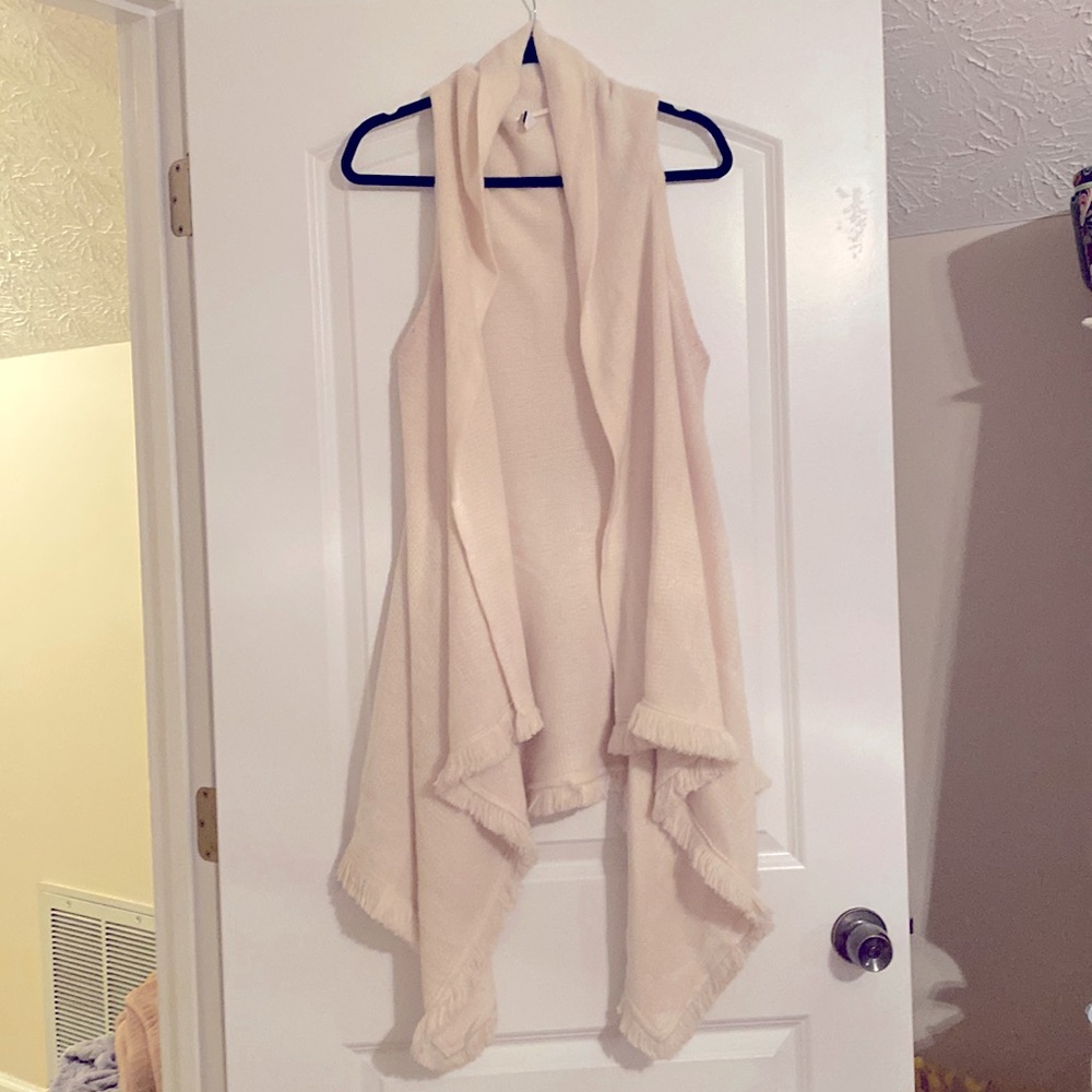 Women’s ivory sweater vest, large, EUC